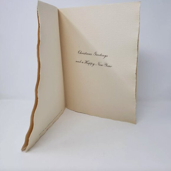 Extra Large Vintage Christmas Greeting Card Unused W/ Envelope Avenue Du Bois - Picture 5 of 8